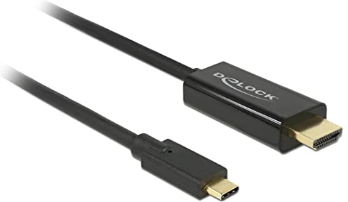 DeLock cable DP Old Fashion 4 K 60Hz † USB Type C Male > HDMI male 3 m BLACK