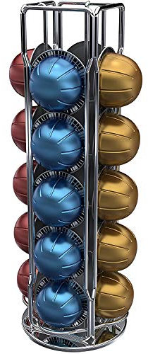 Tavola Swiss 50VERTUO Noltse Kapselspender Lungo für 20 Kapseln, silber, pods