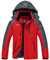 donhobo Jacken Herren Wanderjacke Damen Winter Outdoor Mantel Wasserdicht Regenmantel Winddicht Fleecejacken Hooded Skijacken Softshelljacke (Rot,M)