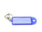 Schlüsselanhänger mit Ring & Wirbel und Beschriftungsfeld - Aufklappbar - 60x22mm - blau - 10 Stück