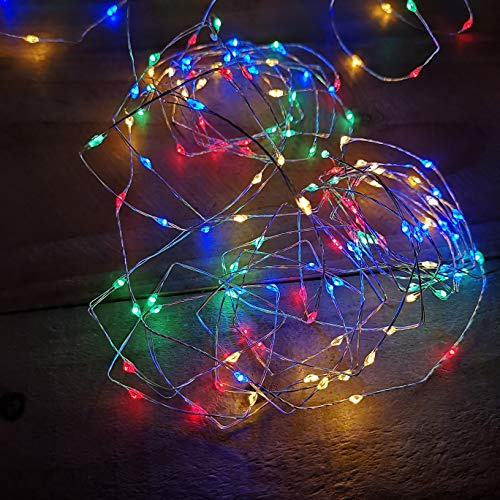 200 Festive Battery Operated Christmas Multi-Colour Microbrights LED Lights