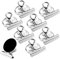 Magnetic Clips, 10 Pcs Strong Refrigerator Magnetic Hook Clips Perfect Fridge Freezer Magnets Office Whiteboard Paper Magnets Photo Magnets for Home Office School, Anti-scratch Sticky Pads Included