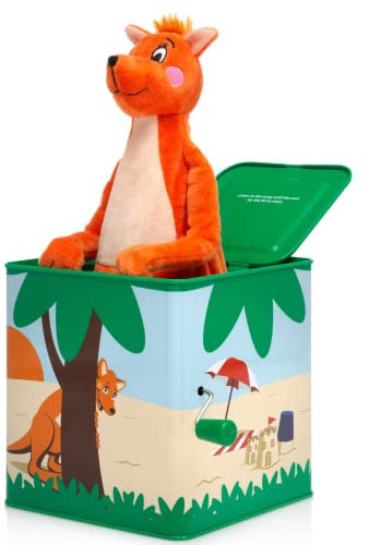 Musical Raushüpf Mizzie, Baby Dusche, Baby Spielzeug, Mizzie Das Känguru Official, Musik Box, Jack in The Box, Raushüpf Kangaroo, Bildungsspielzeug, Babyspielzeug, Spaß Speilzeug