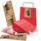 Logbuch-Verlag 25 rot weiß gepunktete Ostertüten 18 x 8 x 22 cm mit Frohe Ostern Aufkleber - Osternest Geschenkverpackung