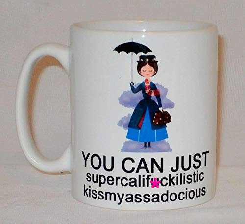 R&H Mary Poppins Mug Funny Secret Santa Supercalifragilistic Rude Sweary Office Work Gift 11 oz