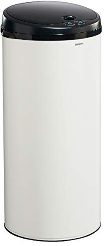 ROSSIGNOL Poubelle à ouverture automatique Sensitive - 45l - blanc signalisation - RAL 9016