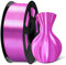 SUNLU PLA Plus Shiny Silk 3D Drucker Filament 1.75mm, Silk PLA+ 3D Druck Filament mit Seidenglattes Finish, Gute Farbwiedergabe, Maßgenauigkeit +/- 0,02mm, 1kg(2.2lb) Spule, PLA+ Silk Lila