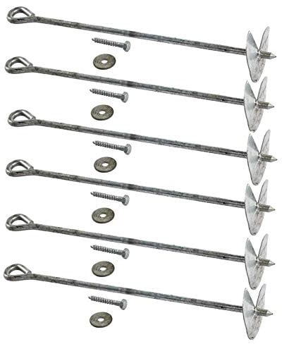 Gartenwelt Riegelsberger Bodenanker Set aus Stahl verzinkt Grundanker zum Eindrehen Erdanker 50 cm, 6 Stück