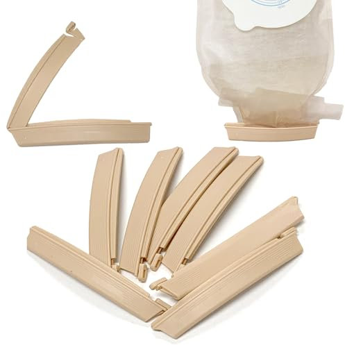 Universeller Stomabeutel-Clip, entleerbare Beutelklemmen, Schwanzverschluss, Surefit, medizinische Qualität (10 Stück)