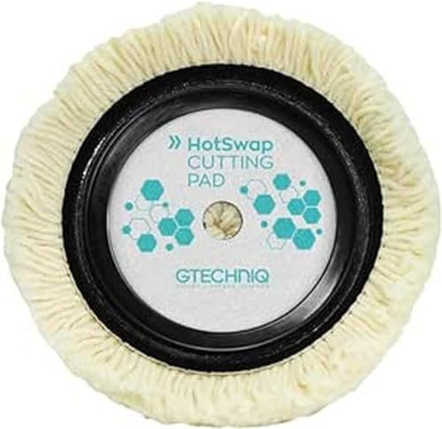Gtechniq Marine Hotswap Cutting Pad for Polishing Boats, Yachts, Powerboats and Jet Skis, 100% Natural Wool and Non-Vibrating Gelcoat Restorer Pad