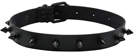 JJDreams Gothic Choker Spikes Nieten Choker PU Lederhalsband Damen Punk Choker Schwarz Halsreif Simple