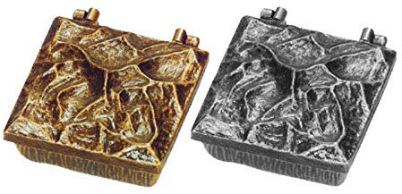 Henecka -Grabschmuck- Weihwasserbecken -Lebewohl- wählbar in Bronze pat. & Aluminium pat.; mit oder ohne Sockel; inklusive Friedhofsbürste (Weihwasserbecken Bronze pat.)