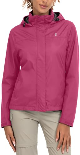 Little Donkey Andy Damen wasserdichte Regenjacke Leichte atmungsaktivem Regenjacke für Outdoor-Windbreaker zum Wandern, Reisen
