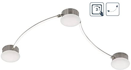 WOFI Deckenleuchte Lima, Nickel matt