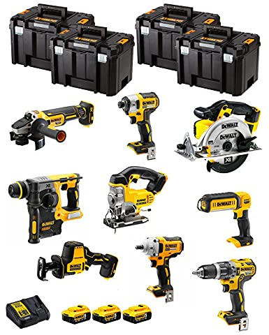 Kit DWK900T (DCD796 + DCH273 + DCG405 + DCF887 + DCF894 + DCS331 + DCS391 + DCS369 + DCL050 + 3 Batterien 5,0 Ah + Ladegerät + 4 x TSTAK VI)