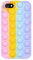 SDTEK Custodia Compatible con iPhone SE 2022/2020, iPhone 7/8 / 6s / 6, Bubble Pop Case Cover Silicone Fidget (Arcobaleno)