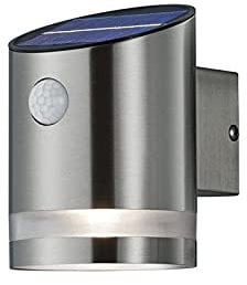 2er-Set Solar Außenwandleuchten mit Bewegungsmelder, Höhe 13cm