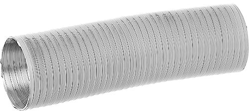 Ø 100mm / 1.5m Weiß Aluminium Flexschlauch - Alu Flexrohr Schlauch Lüftungsschlauch Lüftungsrohr Abluftschlauch