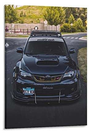 Auto-Poster, Subaru Sti, dekoratives Gemälde, Leinwand, Wandkunst, Wohnzimmer, Schlafzimmer, Gemälde, 60 x 90 cm