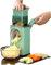 RAYPOW Mandolina De Cocina Vertical, El Cortador De Verduras Y Cortador De Patatas Manual, Ideal Para Cortar, Rallar, Picar o Rebanar Cualquier Alimento Que Necesite. (Beige)