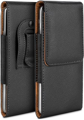 moex Plug Case für Xiaomi Mi 10T / Mi 10T Pro Hülle mit Gürtelclip, Handy Gürteltasche PU Leder, Handyhülle zum Einstecken, Lederhülle Gürtel Schutzhülle Einsteckhülle Etui, Schwarz