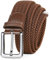 LOVMEAD Elastischer Gürtel Stretchgürtel Geflochten Herren Damen Wert Stück, Golf Stoffgürtel Flechtgürtel Dehnbarer (1 Stück -Kaffe, 135cm/46’’-50’’ für Taillengröße)
