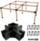 ITeVe.GD Staffa a 5 vie per pergola, in acciaio zincato, per legname da 10,2 x 10,2 cm, 8,9 x 8,9 cm, staffa in metallo fai da te per gazebo all'aperto, portici con viti, 1 confezione