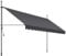 tectake® Tenda da Sole a Morsetto con Manovella, Altezza e Inclinazione Regolabile, Telo Impermeabile e Resistente ai Raggi UV, Ideale per Balcone e Terrazzo, 400x180cm - Nero/Grigio