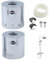 Chrome Finish Thermostatic Shower Mixer Knob - 1 Pair Temperature Control Handle for Bathroom & Kitchen