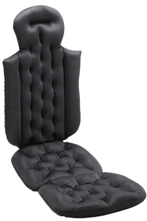 JISADER Oreiller de Bain pour Baignoire, Coussin de Baignoire antidérapant, Forte Aspiration, Oreiller de Baignoire Spa pour Adulte, Noir