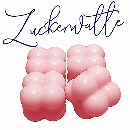 WonderWax Mini-Kugelwürfel 4er Set Zuckerwatte Wachsmelt Duftwachs Raumduft für Duftlampen Soja Wachs Duftmelt Aroma Wellnes Wax Tarts