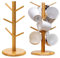 MEYAGOT Becherhalter aus Holz,2 Stück Tassenständer Holz,Baumbecherhalter,Veranstalter Zubehör Tasse Rack,Holzbecherhalter Für Kaffeetasse,Teetasse,Becher,Theke