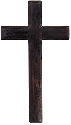 Wnvivi Massivholz-Wandkreuz, 16 X 28 cm, Jesus Christus, Holzkreuze, Christenkreuz, Katholisches Kreuz für Kirchenwand, Katholische Dekoration(Schwarz)