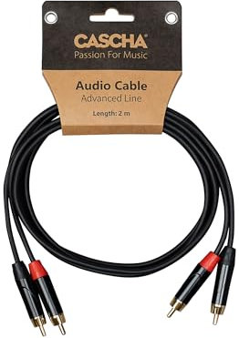 CASCHA Advanced Line - Cable de audio RCA (2 m) a RCA (2 m), 1 m