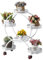 haiorjun 4-stufige Pflanzenständer Metall Weiß Blumenständer mit Rädern und 6 Abtropfschalen, Dekorativer Balkonregal Pflanzenregal Innen Outdoor Terrasse Pflanzentreppe