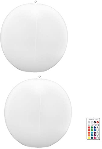 Luz de Bola de Piscina, Luz de Piscina Flotante, Luz de Bola Flotante Solar Luz de Piscina de Bola Flotante con Energía Solar 2 Piezas para Exteriores Impermeables, Lámparas de