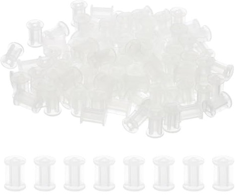 PATIKIL Separador de Soporte de PCB 100 Piezas 10mm/0,4 Altura Columna de Soporte de Placa de Circuito Impreso Aislador de Placa de Circuito Impreso Cilindro de Plástico Transparente