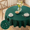 Moonooda Tischdecke Rund Grün, Φ140cm Tischdecken Waschbar Tischtuch aus Polyester, Leicht wasserabweisend mit Lotuseffekt, Dauerhaft Kratzfest für Haus, Hochzeiten, Party