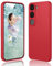 DESSEN Cover per Vivo V40 SE 80W - Liquido Silicone Custodia Antiurto Protezione Case Sottile e Morbida TPU Bumper con Fodera Microfibra Antigraffio, Rosso