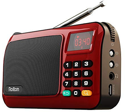 Romicta Tragbares Mini UKW Radio – Multiband Weltempfänger, Retro‑Design, Batteriebetrieben, für Haushalt, Camping & Wandern, Schwarz