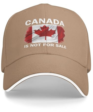 peiyeety Canada is Not for Sale-Hut, klassisch, modisch, verstellbare Kappen für Männer und Frauen, naturfarben