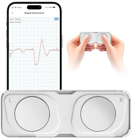 ECG Monitor, Portable ECG Monitor, Heart Rate Monitor Device for Home Use, Compatible with Smartphone,No Subscription