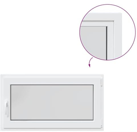 vidaXL Kellerfenster RISOR 110x70 cm Drehkipp DIN Rechts Weiß