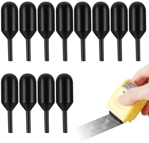 12 Pcs Identity Theft Protection Roller Stamp Ink Set, ID Security Theft Protection Roller Stamp Inks, Data Defender Ink Refills for Confidential Roller Stamp, Stamp Roller Ink Replacement