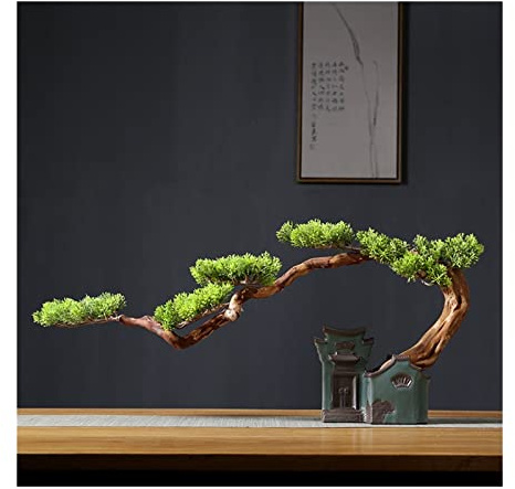 Plantes artificielles, arbre d'affichage, plantes artificielles d'intérieur, bonsaï, pin, plante en pot, ornement, simulation, bonsaï, affichage de bureau, faux arbre, décoration de salon, livre de d