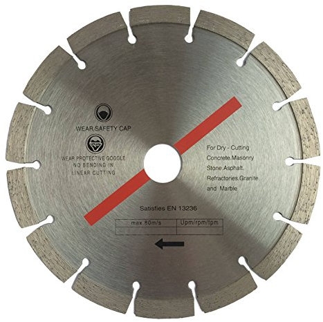 Weischer® - Diamanttrennscheibe 230 x 25,4 mm | universal Diamantscheibe Trennscheibe segmentiert | für Beton, Stein, Klinker, Ziegel, Granit, Mauerwerk | Segmenthöhe 10 mm