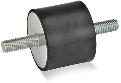 Ganter Normelemente | Anschlagpuffer - GN 351-70-45-M10-SS-55 | Mit 2 Schrauben | Naturkautschuk | 2 Stück