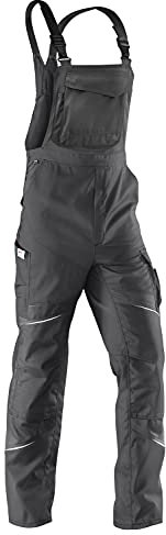 KÜBLER ACTIVIQ Arbeitslatzhose anthrazit, Größe 60, Herren-Arbeitslatzhose aus Mischgewebe, Arbeitslatzhose mit Knieschutztaschen nach EN 14404, leichte Arbeitslatzhose von KÜBLER Workwear