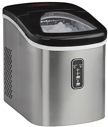 Cooks Professional 14KG Ice Maker Machine with Scoop | Countertop Ice Cube Maker for Home, Kitchen, Bar | Large Capacity 2.2L Water Tank | Quick and Easy with 2 Ice Size Options | No Plumbing | Silver