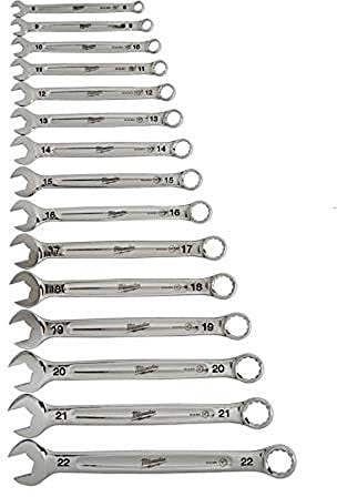 Milwaukee Juego de 15 llaves combinadas, 8,9,10, 11, 12, 13, 14, 15, 17,18,19,20,21,22mm 932464258